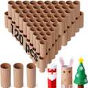 Czoynife 120Pack Brown Cardboard Tubes for Crafts, 1.38x3.98, Bulk Paper Rolls for Kids DIY, Classroom Art Supplies, Holiday Decor