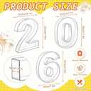 DoubleFill 4 Pcs Acrylic 2026 Number Charcuterie Board Fillable, 2026 Graduation Party Supplies 10" Charcuterie Board Food Serving Trays for Fruit Cheese Snack Graduation Party Decorations