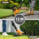 12" Electric Weed Wacker (No Battery) Compatible with Dewalt 20V Max Battery, Automatic Line Feed Weed Eater Battery Powered, Cordless String Trimmer with 4 Line Spools for Lawn, Garden