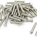 50 Pcs M5 Phillips Pan Head Machine Screws, 304 Stainless Steel Metric Cross Head Screws Bolts Fasteners Fully Threaded,M56mm