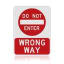 OLANZU 24 x 18 inch "Do Not Enter - Wrong Way" Metal Sign,60 mil High Intensity Prismatic Aluminum - Honeycomb Reflective Metal Do Not Enter Signs - Rust & Fade Resistant