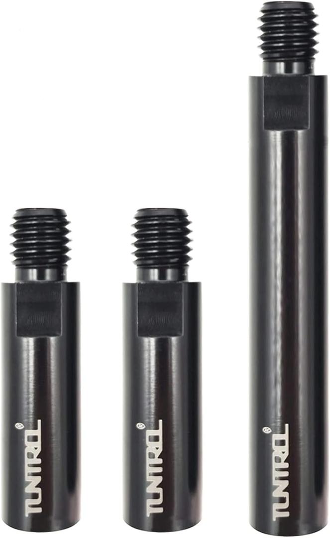5/8"-11 Thread Rotary Extension Shaft Set, 5" & 3" & 3" Aluminum Connecting Rod Extender for Car Polisher, Angle Grinder, Backing Plate