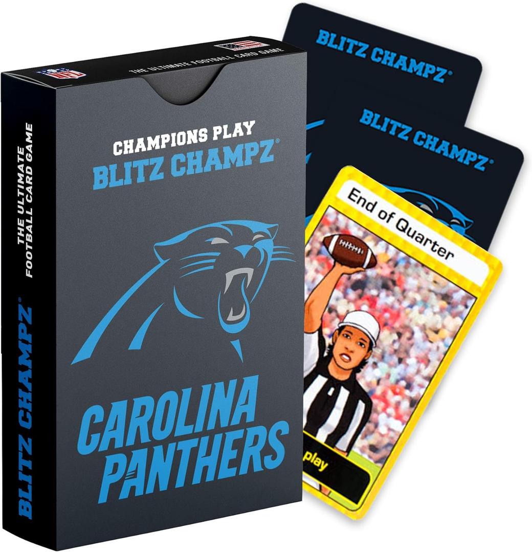 Officially Licensed NFL Playing Cards & Panthers Gifts for Men & Women, Fun Travel Card Games for Adults & Kids Ages 7+, Camping Games for Friends & Family Game Night