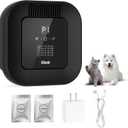 Cat Litter Deodorizer & Strong Odor Eliminator with Ozone & Aromatherapy - 5 Mode Air Purifier for Dog Poop, Cat Pee & Urine, Smoke - Plug in USB for Litter Box, Pet Home, Car, Kitchen, Bathroom (Black)