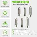 W10359271 W10359272 Dryer Drum Front Back Support Roller Shaft Kit With W10359270 Dryer Drum Shaft for Whirlpool/Kenmore Dryer Roller Shaft Set kits(Pcs of 6 silvery-6)