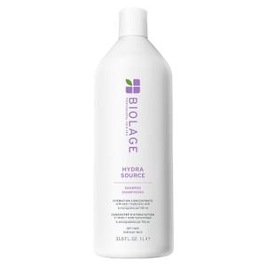 Biolage Hydra Source Shampoo - Softens, Moisturizes & Adds Shine, For Dry Hair, Infused with Micro-Filtered Aloe Vera & Fermented Hyaluronic Acid, Vegan & Paraben-Free (33.8 Fl Oz (Pack of 1))