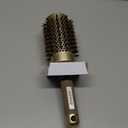 AIMIKE Round Hair Brush, Nano Thermal Ceramic & Ionic Tech, 2.1 Inch Barrel with Boar Bristles for Enhanced Texture, Golden, Hair Drying, Styling, Curling and Shine + 4 Free Clips