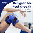 NEWGO Knee Ice Pack Wrap, Ice Pack for Knees Cold Compression Therapy for Knee Replacement Surgery, Arthritis Pain, ACL, Swelling, Sports Injuries (21.7" x 9.8") - Blue