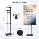 2 Pack Poster Stands for Display, Double Sided Sign Holder with Water Bags
