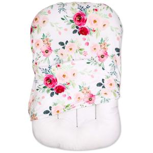 TANOFAR Baby Lounger Cover, Newborn Lounger Cover for Girls, Removable Nest Slipcover, Soft Comfortable, Machine Washable, Flower (Flower)