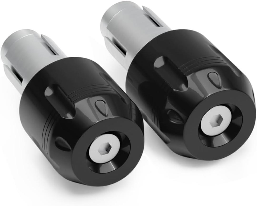 Motorcycle Bar Ends Plug,Universal 7/8" 22mm CNC Aluminum Alloy Motorbikes Handlebar End Plugs Fit for Yamaha Honda Kawasaki Suzuki Aprilia Ducati And Almost Motorcycle Model (Black)