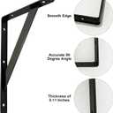 Heavy Duty Shelf Brackets Wall Mount Steel Bracket Wall Brackets for Shelves (Black, 18 x 12 Inch-4 Pairs)