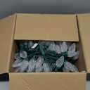 C9 LED Christmas Lights Outdoor, 68Ft 100 LED String with All in One Clips, Commercial Grade Waterproof Outdoor Christmas Lights for House Outside Roofline Xmas Decor, Pure White