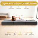 Tri Folding Mattress Queen Size - 6 Inch Dual-Layer Memory Foam Foldable Mattress Portable Floor Bed Sofa with Removable Washable Cover, Handle & Non-Slip Bottom for Travel,RV,Camping,Guest,Yoga