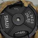 Fitvids Barbell Weight Set, Cast Iron 1" Standard Weight Plates Including 5FT Standard Barbell Bar & Star Locks, 95 Pounds Set (85 Lbs Plates + 10 Lbs Barbell Bar), Multiple Packages