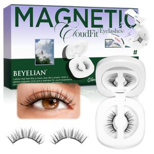 BEYELIAN Magnetic Eyelashes with Applicator Kit, Reusable Natural Look 3D Lashes, No Glue Needed Soft Magnetic Lashes for Eye Makeup (Lightweight & Comfortable)