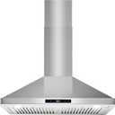 COSMO COS-63175S 30 in. Vista Collection 380 CFM Ducted Wall Mount Range Hood, Touch Controls, LED Lights, Stainless Steel