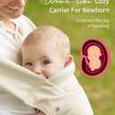 GROWNSY Baby Carrier, Cozy Newborn Carrier, Ergonomic Baby Wraps Carrier Newborn to Toddler with Head Support, Cream