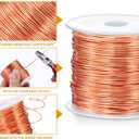Funrous 5 Rolls 5 Size Jewelry Wire 18, 20, 22, 24, 26 Gauge Copper Wire Kit Jewelry Beading Bendable Craft Metal for Making Crafts, Sculpting with a Pliers (Copper)
