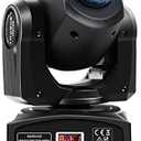 U`King LED Moving Head Light 25W DJ Lights Stage Lighting with 8 GOBO 8 Color by DMX-512 and Sound Activtaed Control Spotlight for Disco Parties Wedding Church Live Show KTV Club (Black-1 Piece)