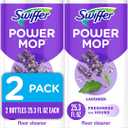 Swiffer Power Mop Refill Solution, Floor Cleaner for Mopping Tile, Vinyl, Laminate, Wood in Home, Bathroom, Kitchen, All Purpose Multi-Surface Solution for Floor Cleaning, Lavender Scent, 50.6oz