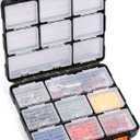 Mayouko 16 Compartments Detachable Toolbox Organizer,Hardware Organizer Box with Removable Sections,Carrying Storage Case for Patts,Screws,Bolts,Nuts,Toys