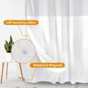 eachope 1 Pack Extra Long Fabric Snap-in Shower Curtain Liner Replacement,Compatible with No Hook Shower Curtain with Snap in Liner, Removable & Water-Repellent,Machine Washable,70x66,White