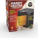 Handy Heater Instant Heat - Copper Infused Ceramic Technology Space Heater, 1200 Watts, Portable Heater for Office, Bedroom or Any Indoor Space, Adjustable Heat, Quiet & Cordless Personal Heater