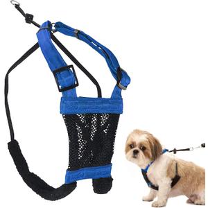 Sporn No Pull Dog Harness for Small-Sized Dogs - Blue Mesh Heavy Duty Nylon Breathable Lightweight Adjustable Padded Soft & Easy Anti-Pull Body Halter Small Dog Harness for Puppies