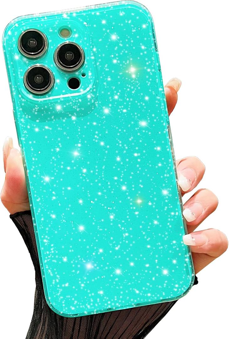 FABSPARK Case for iPhone 14 Pro Max,Glitter Bling Shiny Case,Mint Green
Cute Vibrant Neon Sparkly Glossy Girly Case,Shockproof Slim Camera Protection for iPhone 14 Pro Max 6.7 Inch,Mint Green
