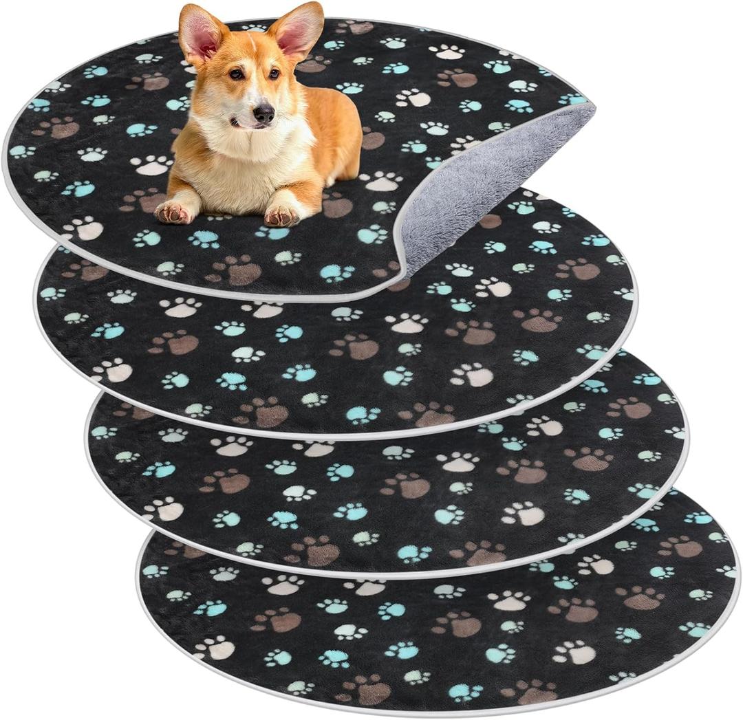 4 Pack Washable Whelping Pad Whelping Supplies Absorbent Reusable Puppy Training Pads Reusable Dog Mat for Floor Non Slip Washable Pee Mat for Dogs(Dark Gray,36 Inch)