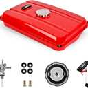 5 Gallon Generator Gas Fuel Tank with Filter Gauge Cap Universal Fit Compatible with EC2500 (5 Gallon, Red)