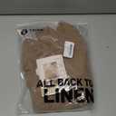 TARSE Womens Linen Wide Leg Cropped Pants Baggy Palazzo Boho Casual Elastic Waist Summer Beach Skirt Pants with Pockets(MidCoffee, XXL)