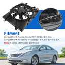 Engine Radiator Cooling Fan Assembly Compatible with Hyundai Sonata 2011-13