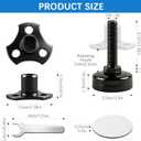 12 Packs Heavy Duty Furniture Levelers 3/8''-16 Thread w/ T-Nut Kit Furniture Leveling Feet Adjustable Furniture Levelers for Tables,Cabinets,Chairs,Workbench,Sofa and More,Large Base Supports 2640LBs