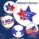 3 x 4th of July Table Decorations, Red White and Blue Patriotic Table Signs for Memorial Day, Independence Day Party, USA Celebration, 250th Anniversary Party Decorations