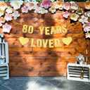 Gold Glitter 80th Birthday Decorations for Men Women, 80th Birthday Banner for Party Decor