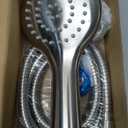 Cobbe All Metal Shower Head with Handheld - Solid Stainless Steel High Pressure Showerhead, 1-Spray Detachable Wand with 59" Hose & Adjustable Bracket Water Saving Eco-Flow (Brushed Nickel)