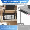 ForoGore 2 Pack Under Desk Cable Management Rack, No Drill Cable Management Under Desk Space Saving Wire Rack for Office Home