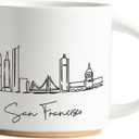 COLLECTIVE HOME - Skyline Ceramic Mug, Coffee Cup, Landscape Cups, 15 oz Tea Mugs, Elegant Personalized Mug with Gift Box, Luxurious Cups for Office and Home (San Francisco)