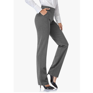 Tapata Women's 28''/30''/32''/34'' Stretchy Straight Dress Pants with Pockets Tall, Petite, Regular for Office Work Business Size S