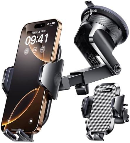 VANMASS [Pro Version] Universal Car Phone Mount [2025 Super Suction Cup] Phone Holder for Car, Cell Phone Car Mount for Windshield Dash Vent Truck Stand for iPhone 16 Pro Max 15 14 13 Samsung Android