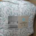 Martha Stewart - Queen Comforter Set, 100% Naturally Soft & Breathable Cotton Bedding, Lightweight for Year Round Comfort, 3 Piece Bed Set with Matching Pillowcases (Copper Vines Blue)