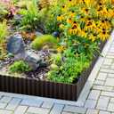 3 x LAVEVE Corrugated Metal Garden Edging 6" x 40Ft, Landscape Edging Border for Lawn, Flower Bed, Garden Fence, Paver Edging (Black)