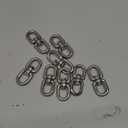 PATIKIL Double Ended Swivel Eye Hook M6 Working Load 120kg/264 lbs, 8 Pack 304 Stainless Steel Eye to Eye Swivel Shackle Ring Connector for Marine Mooring Hanging