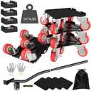 【Upgrade Large】 Furniture Dolly,Furniture Movers with 5 Wheels,Carbon Steel Panel Heavy Duty Dolly,Furniture Lifter with 5 360° Rotatable Rubber Universal Wheels,Maximum Load 3474LBS