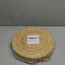 14'' Round Woven Placemats Set of 10 - Natural Extra Wide Placemats Braided Heat Resistant Placemats Farmhouse Boho Fringe Place Mats Wipeable Circle Wicker Placemats, Nature