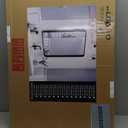 LOAAO Black Metal Framed Bathroom Mirror for Wall, 24X36 Inch Rounded Rectangle Mirror, Matte Black Bathroom Vanity Mirror Farmhouse, Anti-Rust, Hangs Horizontally or Vertically