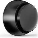 Door Stopper Wall Protector with Silicone Head, Aluminum Door Knob Wall Protector, Spring Shock Absorption Technology, 1.65" Door Stoppers for Wall, Adhesive Installation or with Screw (Black)