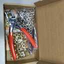 803Pcs Grommet Eyelet Pliers Kit, 1/4 Inch Grommet Tool Kit with 800 Metal Eyelets, Grommet Hand Press kit for Leather Crafts(Inside Dia: 6.4mm/Outer Dia: 12mm (A.I.S.)/Flange Width: ~3mm)